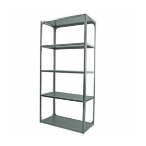 Bolted Shelving Steel Bay 5 Shelves - Uni-Angle - Five Shelf Kit - Galvanised - 243.8 x 91.4 x 91.4 cm