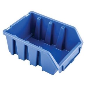 Matlock Plastic Storage Bin - Wall Mountable & Stackable - Label Holder - 11.6 x 16.1 x 7.5 cm - Blue