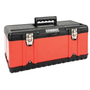 Kennedy Plastic Tool Box - Red - Removable Tray - 58.2 x 29.8 x 25.5 cm