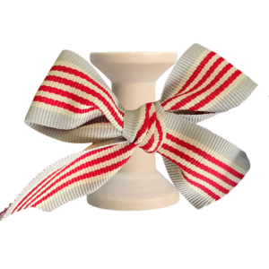 No 156 – Stone Red Cream Stripe 30mm