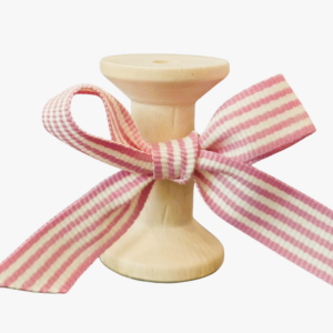 No 130 – Mallow Pink White Stripe 15mm