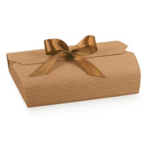 Favour Box – Brown Ribbed Kraft 130 x 90 x 40mm