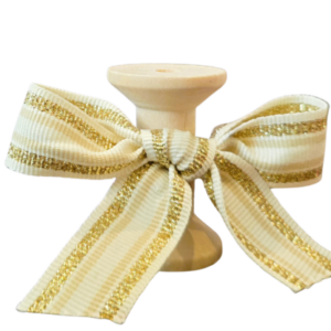 No 196 – Cream with Gold Lurex 20mm x 20m