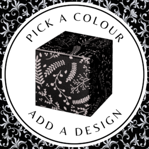 Design Cube Box (L) – Black Kraft 200 x 200 x 200mm