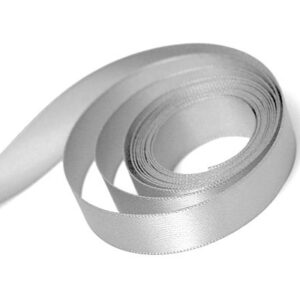 Silver Satin Ribbon 25m rolls (40mm)