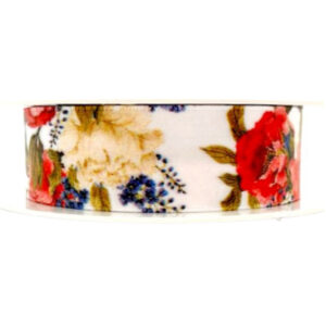 Ribbon – White Mood Flowers 25mm x 15m