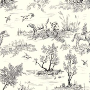 Countryside Toile in Black – Tissue Paper (50m x 50cm)