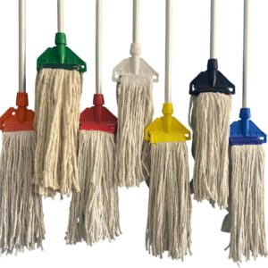 Hygiene Fan Mop with Cotton Head and Aluminum Handle