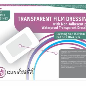 Dressing Transparent Film with Non Adherent Pad 15 x 9cm – 50s