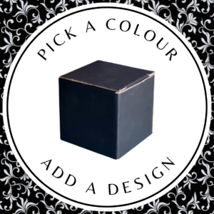 Design Cube Box (M) – Black Kraft 150 x 150 x 150mm