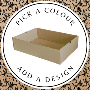 Design Hamper Tray (L) – Brown Kraft 350 x 240 x 90mm