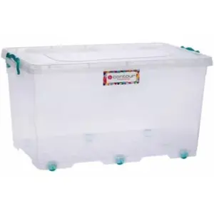 80 Litre Storage Box Clear Clip and Lock