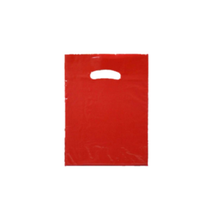 Red Plastic Carrier Bags (300+40x240mm)(1000 Units)
